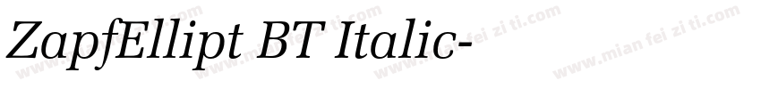 ZapfEllipt BT Italic字体转换